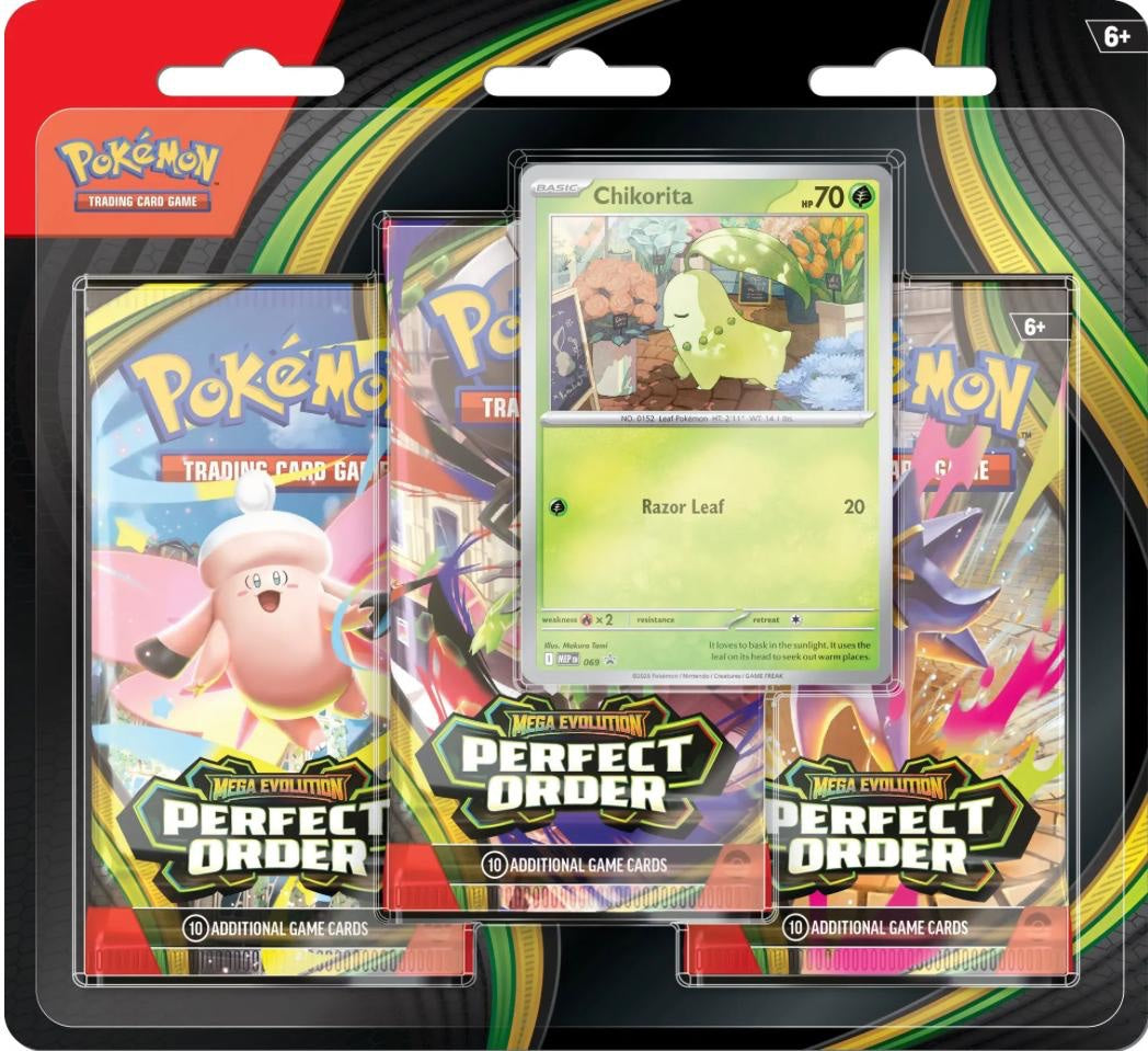 Pokemon TCG: Mega Evolutions - Perfect Order 3 Pack Blister