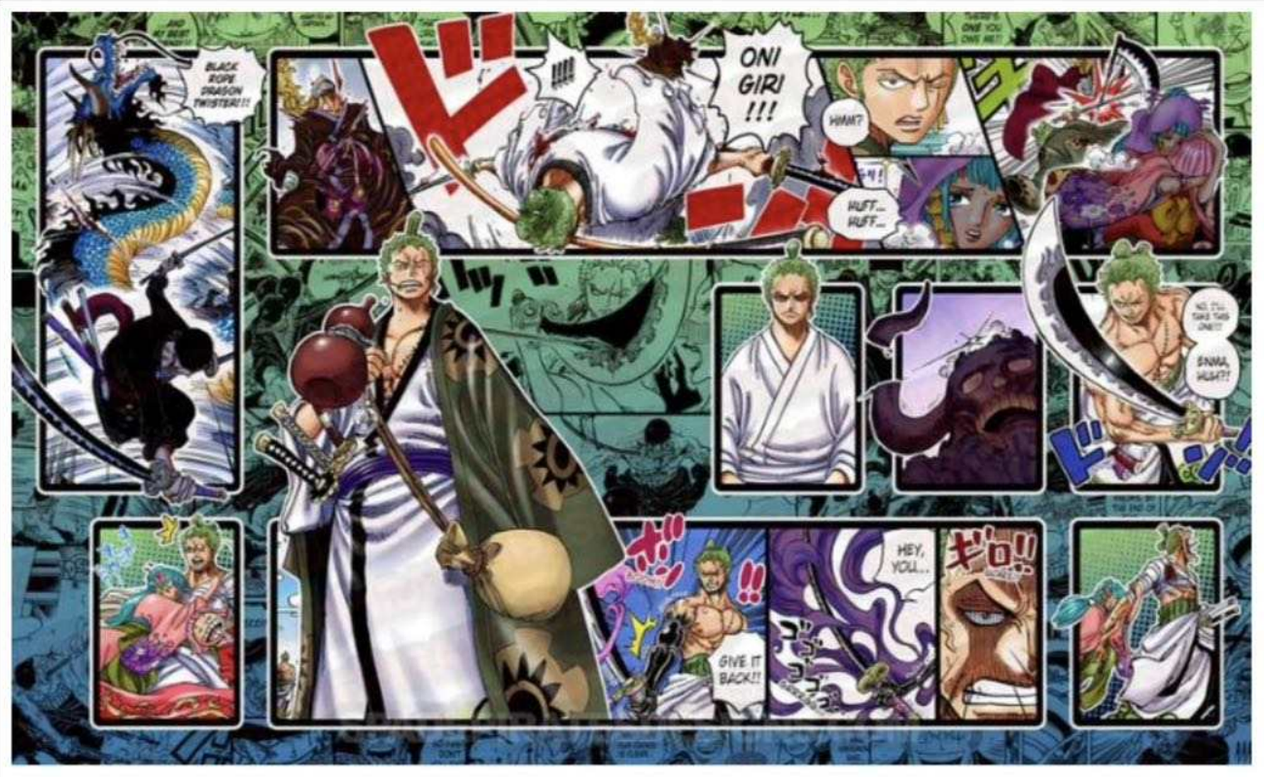 One Piece : Zoro Three Sword Legend Playmat