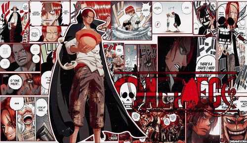 (One Piece - Coloured Manga Shanks) mousepad