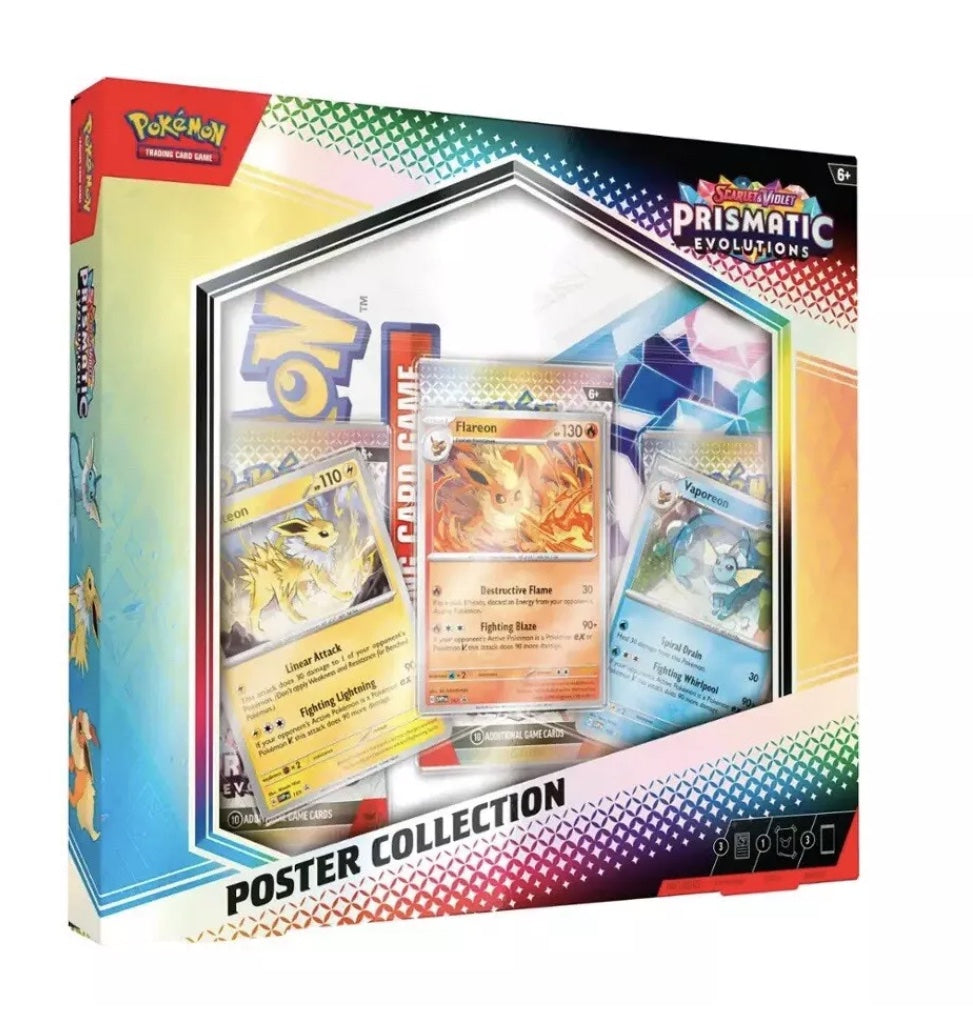Bundle : Prismatic Evolutions Poster Collection &amp; Crown Zenith mini tin