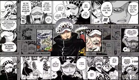 One Piece - Trafalgar Law Manga Style mouse pad
