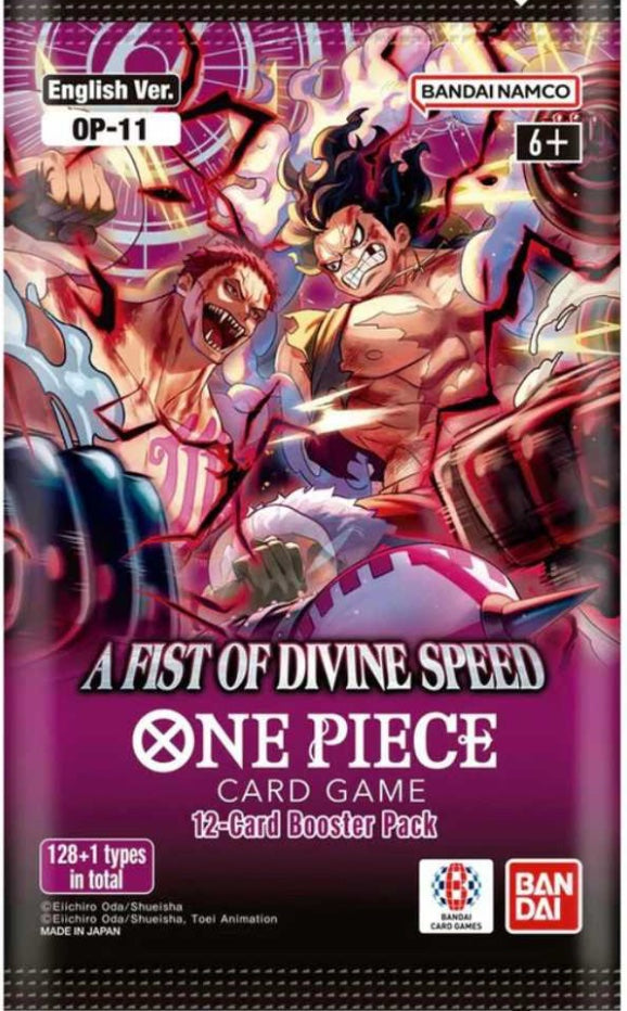 One Piece OP-11 One Piece A Fist of Divine Speed 1pc Booster Pack- ENG