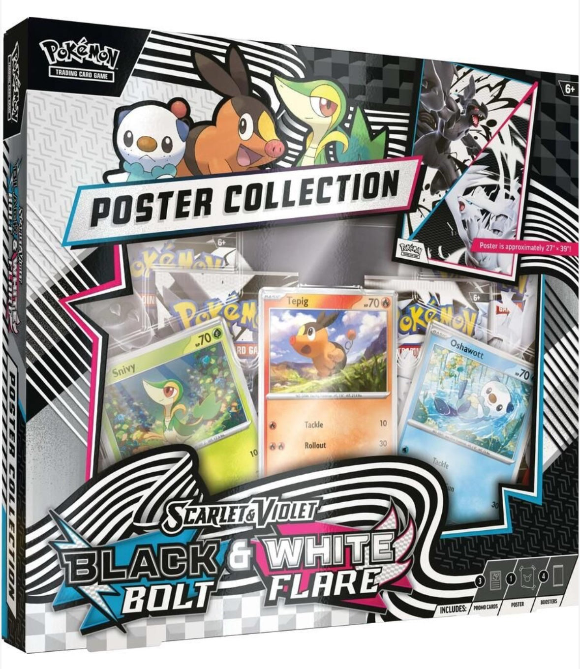 Pokemon Trading Cards: Scarlet &amp; Violet 10.5 Black Bolt/White Flare Poster Collection