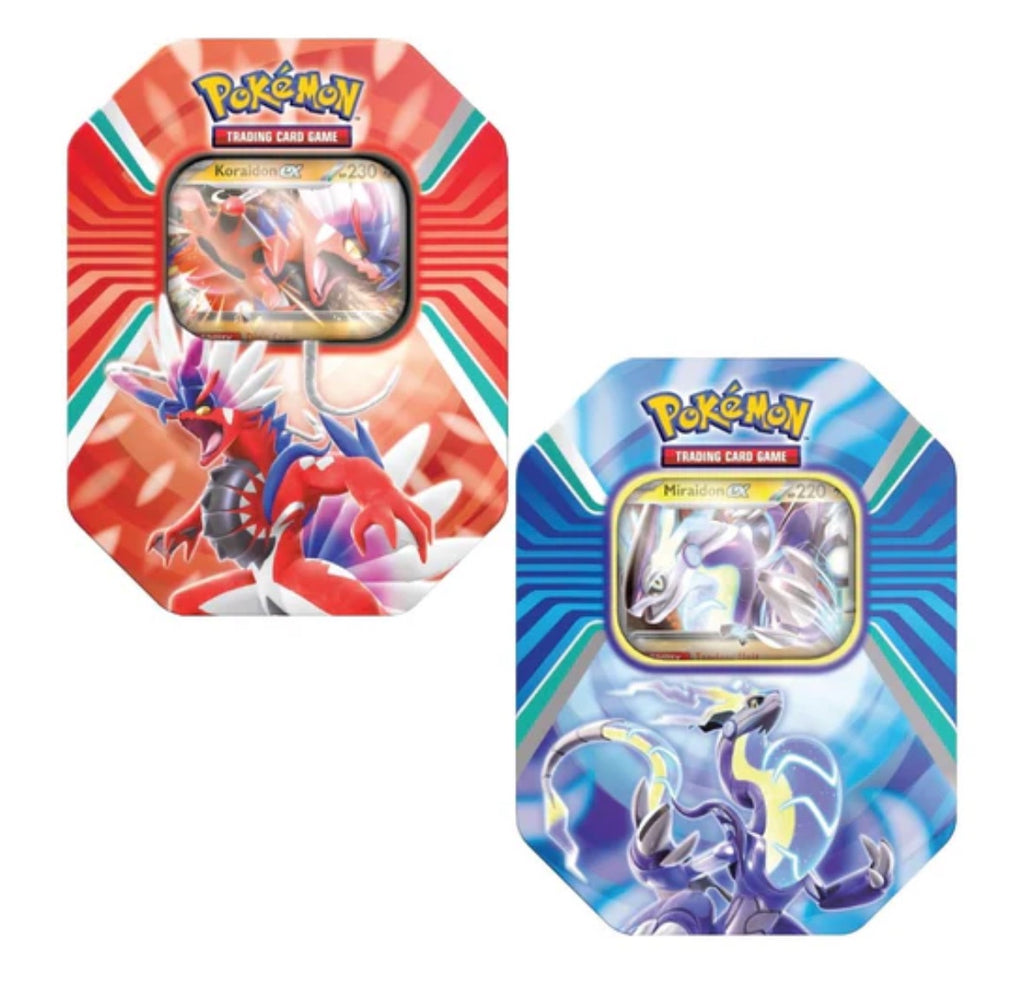 Pokemon Trading Cards: Paldea Legends Tin (Koraidon/Miraidon)
