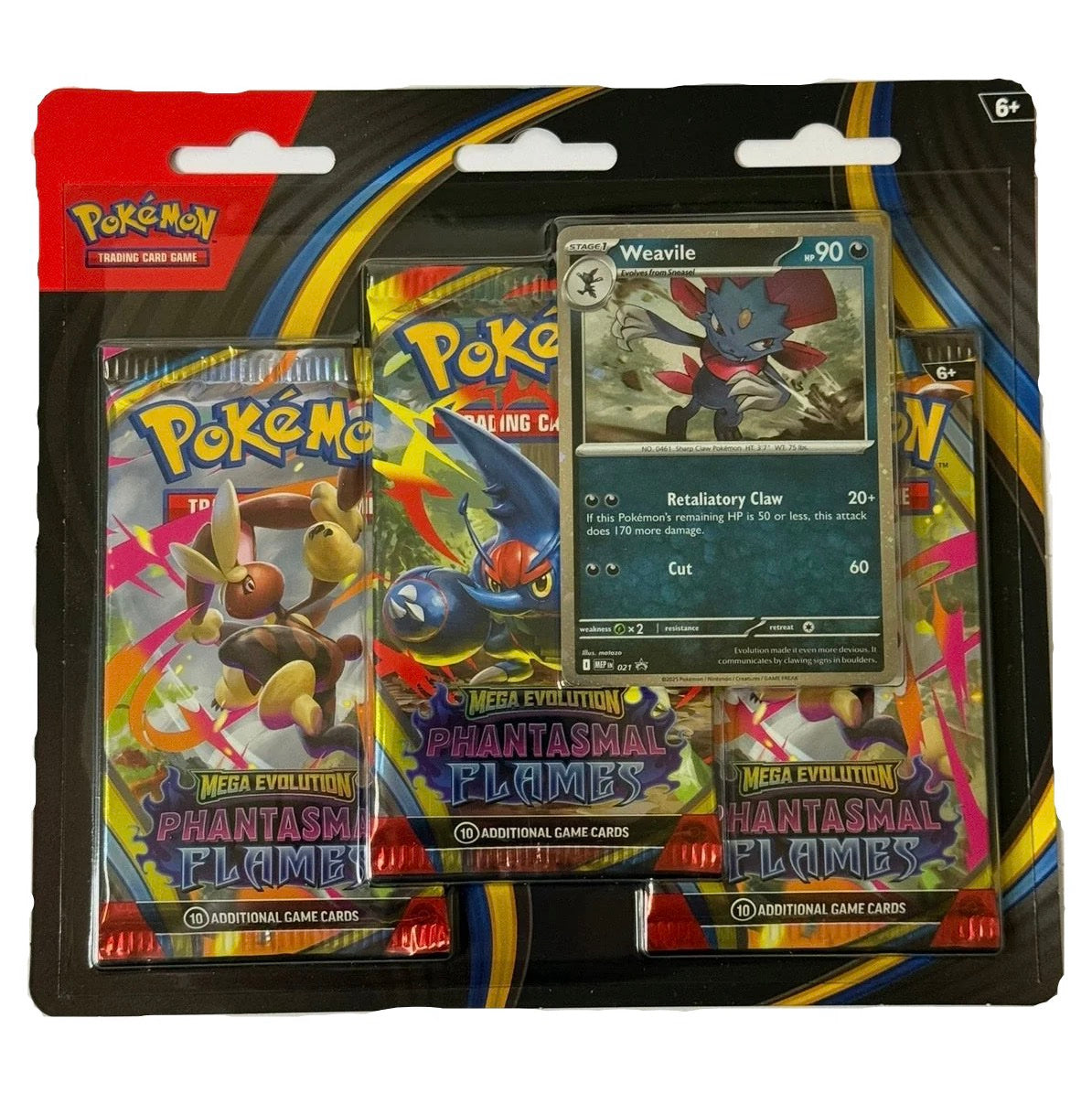 Mega Evolution Phantasmal Flames Three Pack Booster Blister