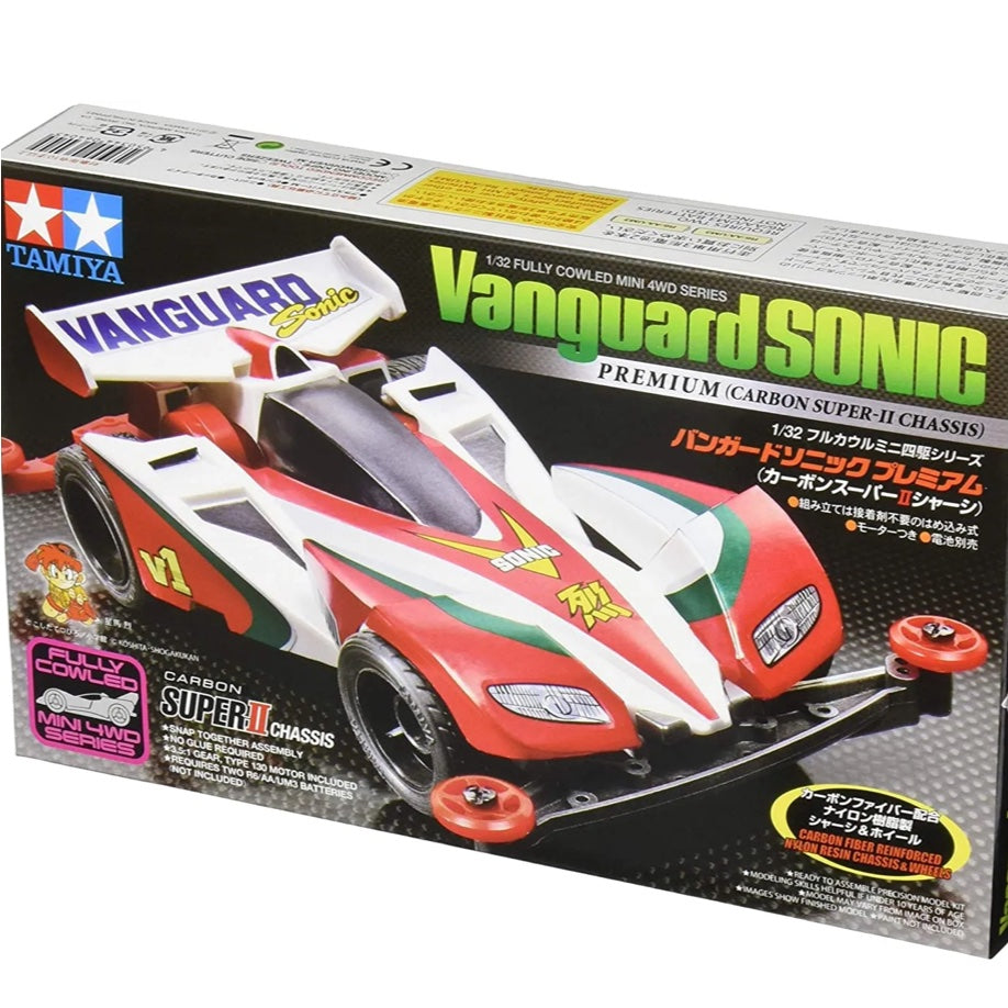 Tamiya Full Cowl Mini 4WD Series No.35 Vanguard Sonic Premium Carbon Super II Chassis 19435