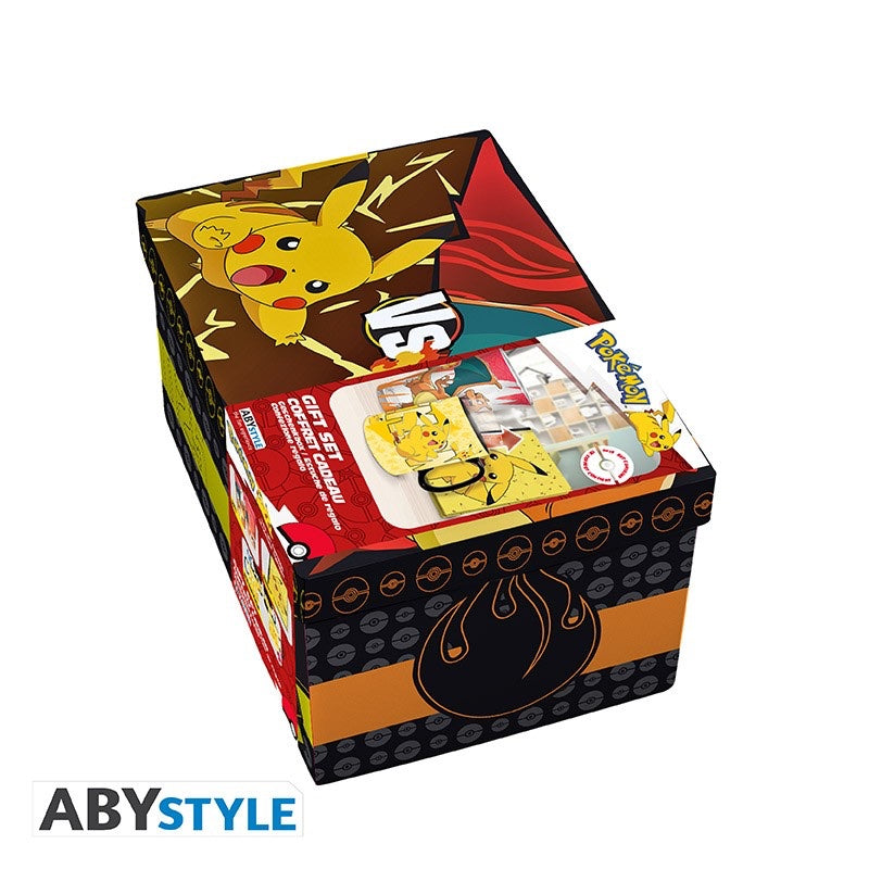 Pokémon Premium Large Glass + Mug Hc + Notebook pikachu