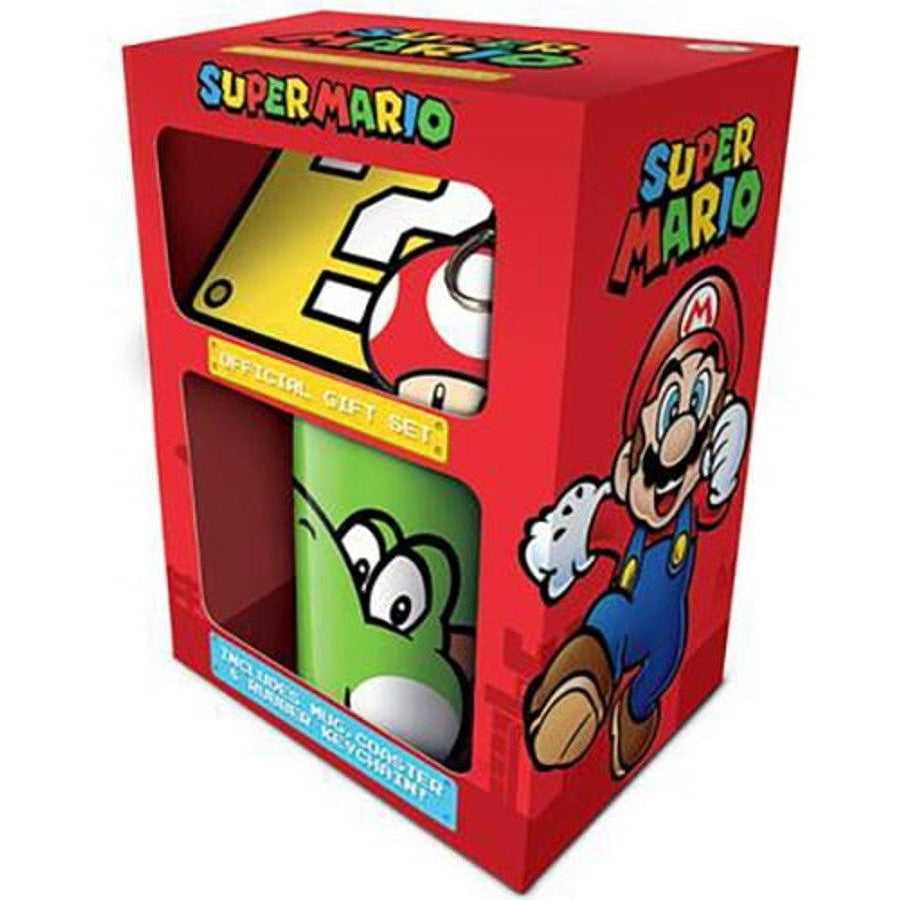 Super Mario (Yoshi) Mug Coaster Keychain Gift Set