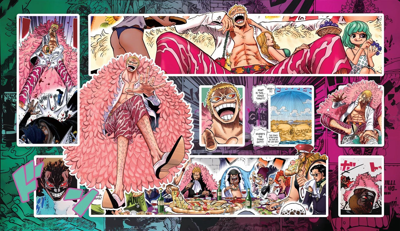 One Piece - Doflamingo (Coloured Manga Themed Playmat)