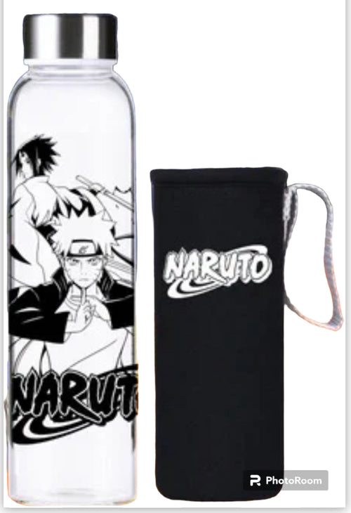 (Naruto Shippuden - Naruto &amp; Sasuke) Glass bottle