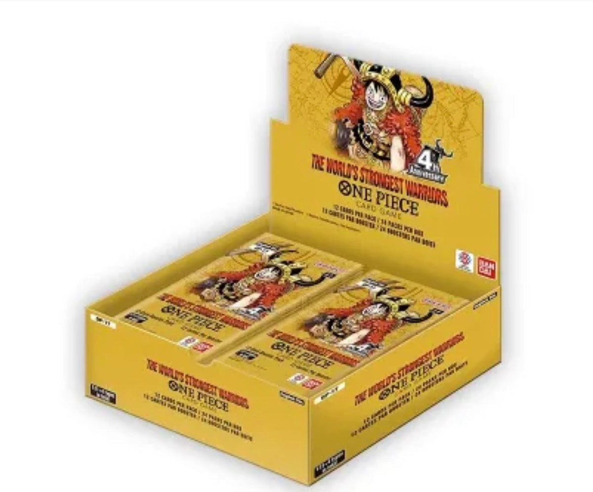 One Piece Card Game The World's Strongest Warriors OP-17 yellow 4th anniversary booster display box