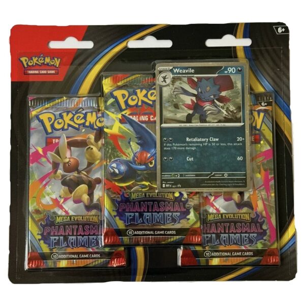 Mega Evolution Phantasmal Flames Three Pack Booster Blister
